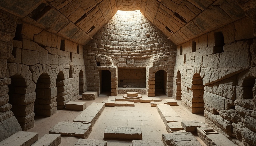 Ancient baptistery discovery in France, detailed stonework.