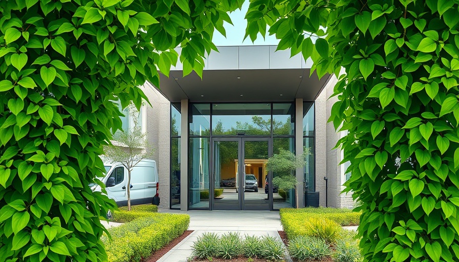 Dallas Michelin restaurant guide: modern entrance in green setting