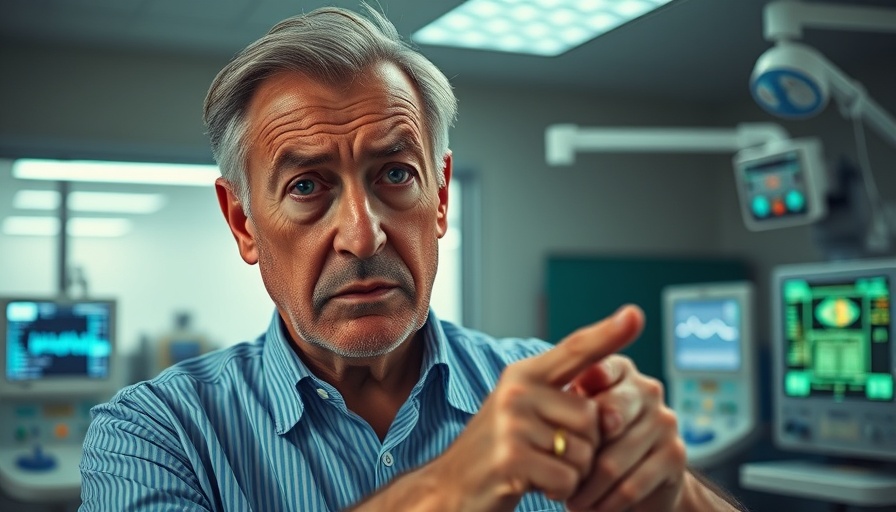 Concerned man pointing at hospital scene, Reasons Men Die Earlier.