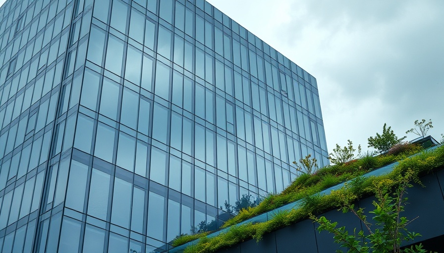 Modern office building with greenery suitable for Dallas internships.