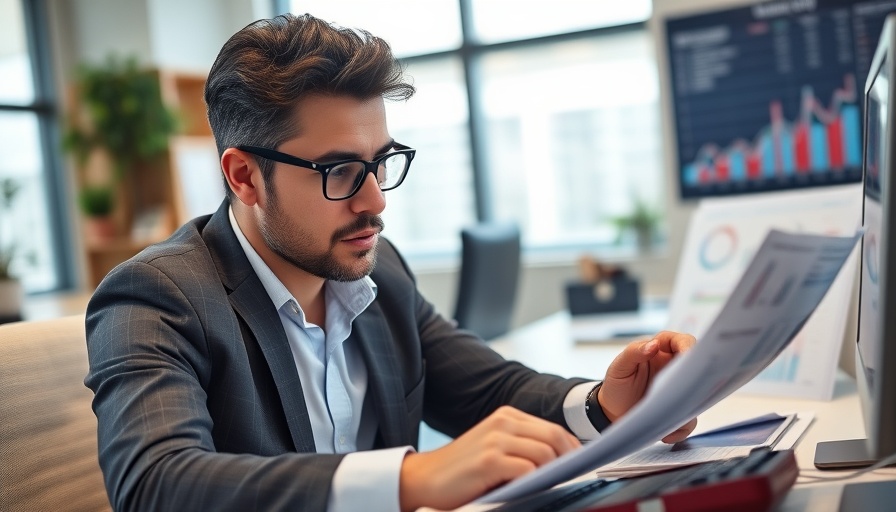 Financial planner working on Flower Mound budget with charts.