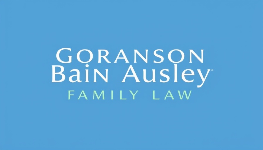 Goranson Bain Ausley Family Law logo on light blue.