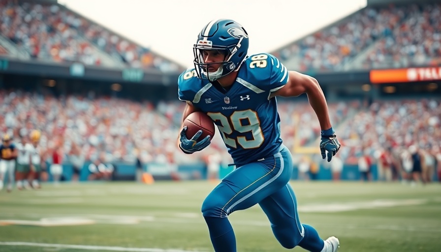 Football player's dynamic sprint during Giants cut-down day surprises.