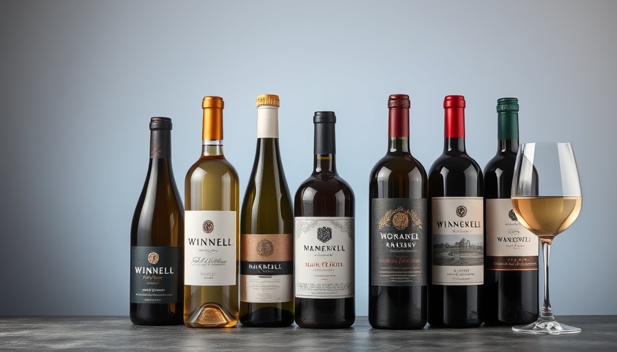Elegant display of HALL wine bottles and a glass for Napa Dinner Events in Dallas.