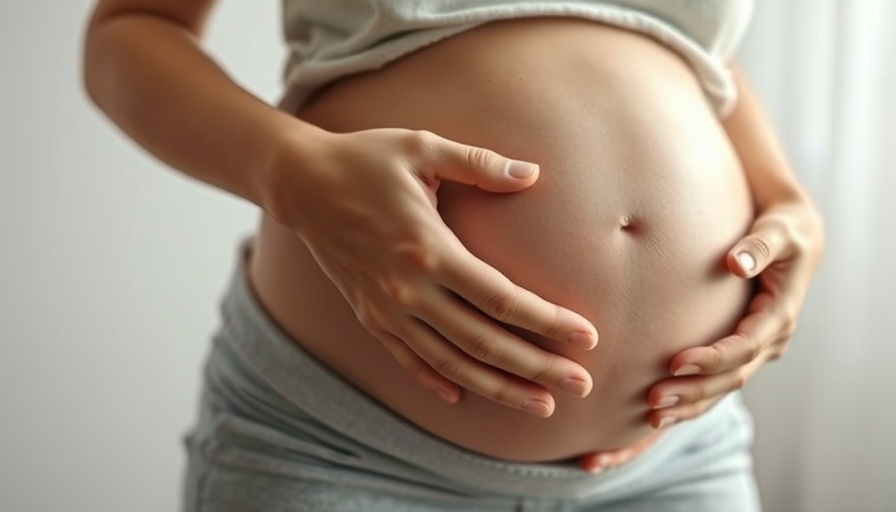 Serene maternal moment highlighting health disparities.