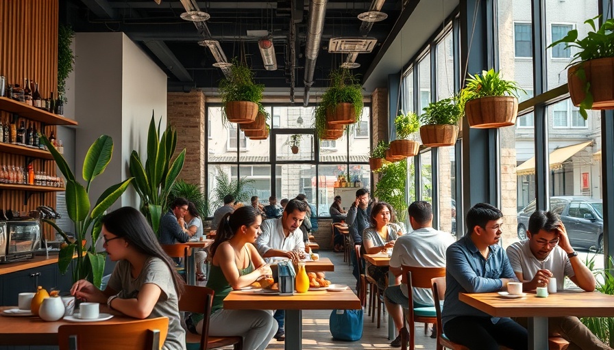 Urban Egg Plano breakfast cafe interior vibrant atmosphere