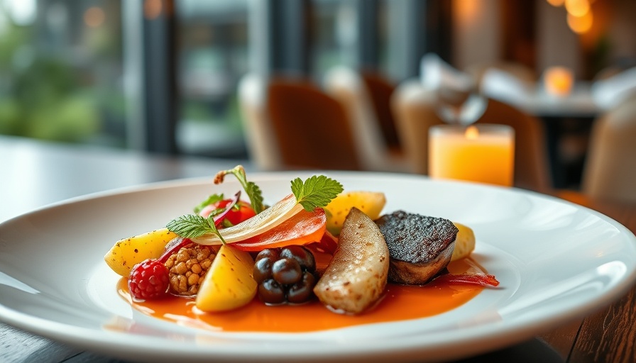 Creative gourmet dish in focus highlighting Dallas Michelin recognition.