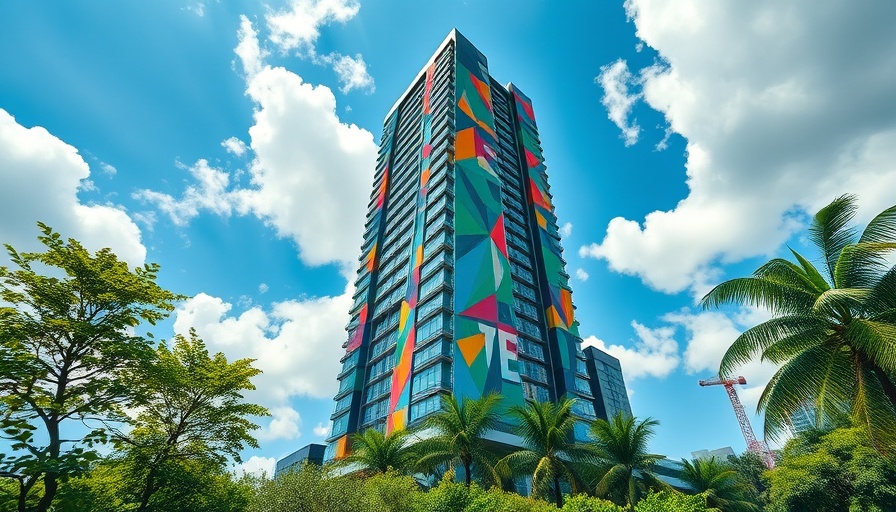 Goodwill San Antonio downtown office project, modern skyscraper with mural.