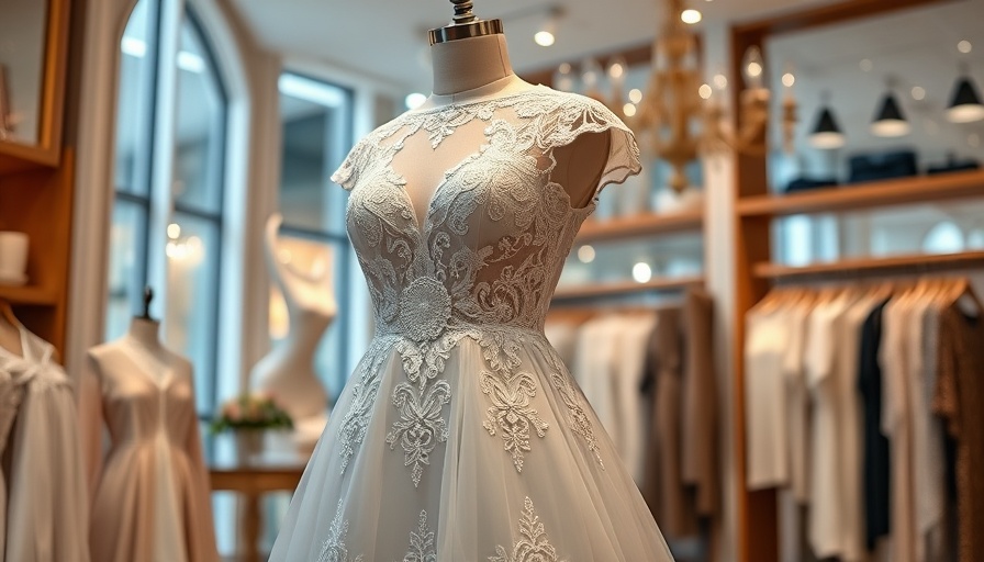 Taylor Swift engagement dress displayed in boutique setting, soft lighting