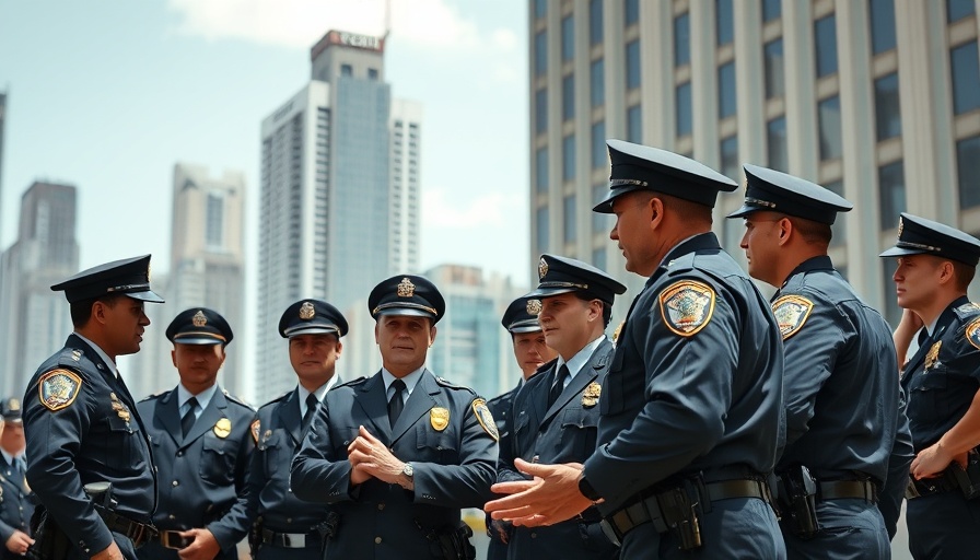 Law enforcement officers discussing D.C. law enforcement changes