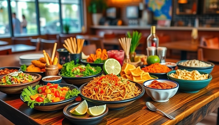 Mexican spread on table, vibrant dishes, Houston business news.