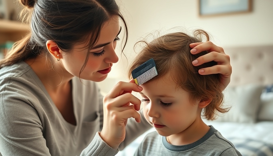 Natural solutions for getting rid of head lice illustrated by hair check.