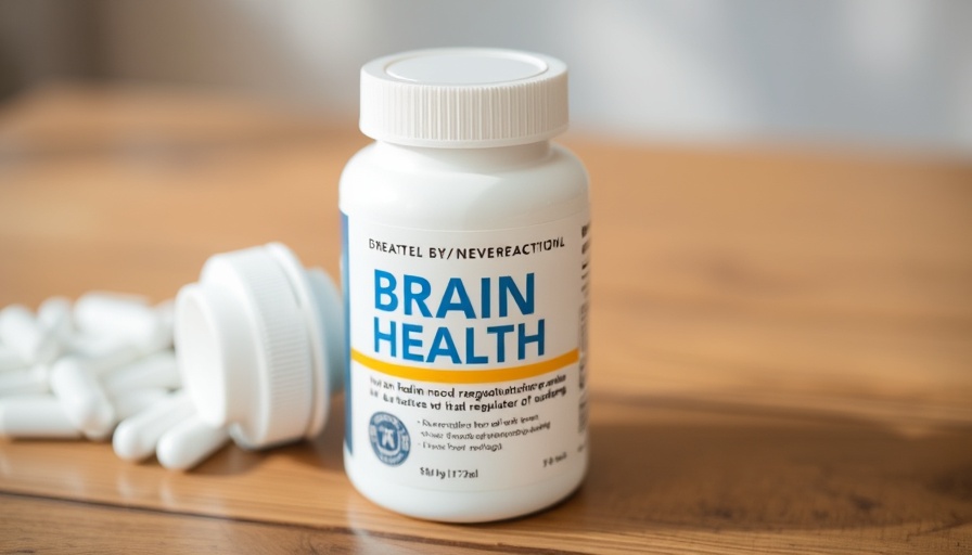 Nootropic supplement designed to support mental health displayed on table.