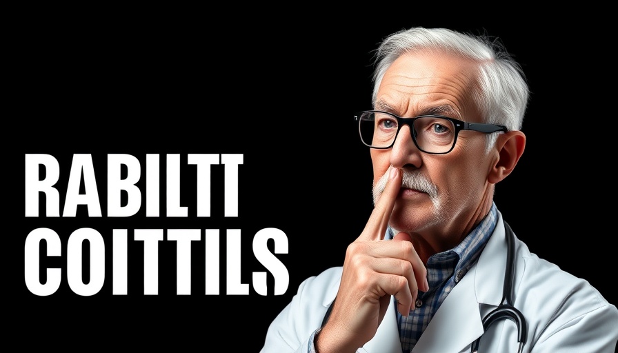 Healthy aging tips concept with a senior doctor gesturing for silence.