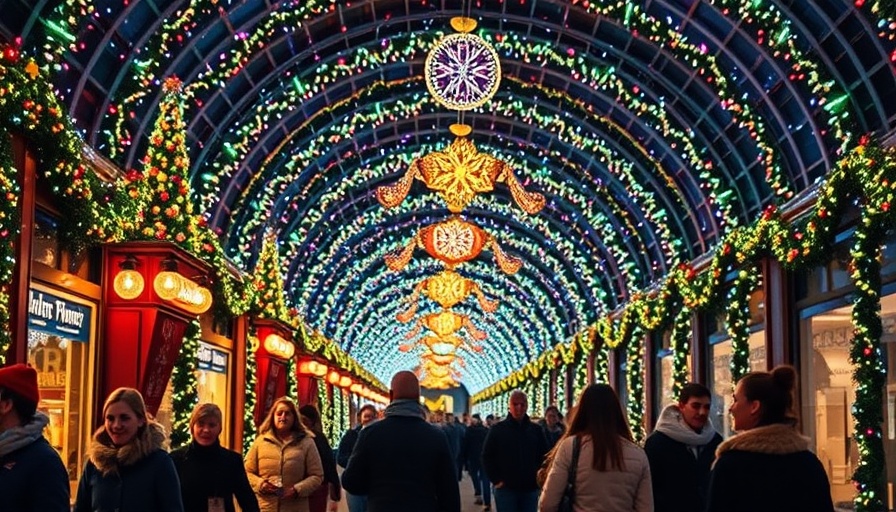 Coca-Cola Classic Christmas San Antonio festive lights display.