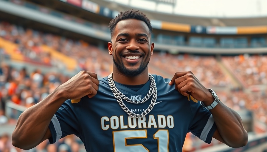 NFL news: Man in Colorado 51 jersey with silver chains.