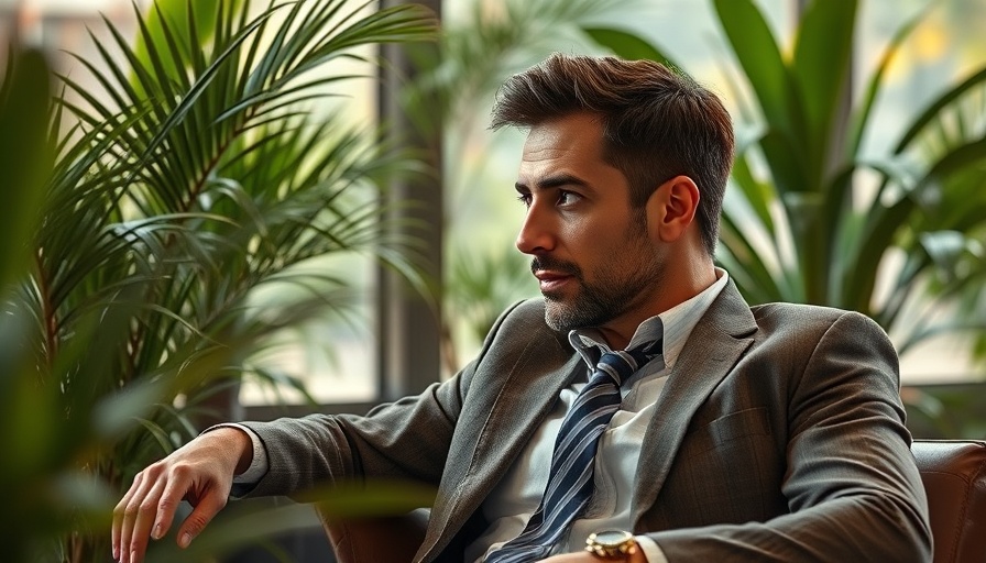 Man discussing healthy aging tips indoors with soft lighting.