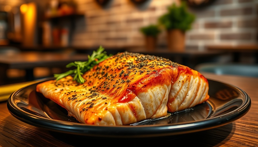 Grilled salmon on plate in San Antonio dining scene.