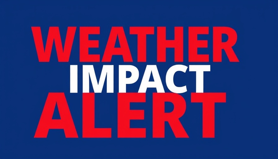 San Antonio weather impact alert graphic on blue background