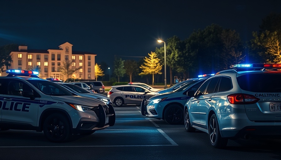 San Antonio hit and run news - police cars in parking lot at night.