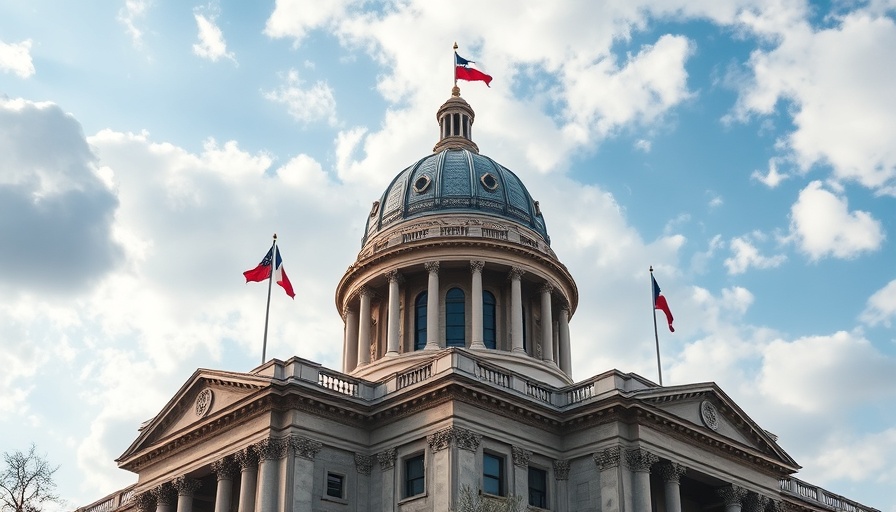 Texas State Capitol dome under cloudy sky symbolizing Texas new laws September 2025.