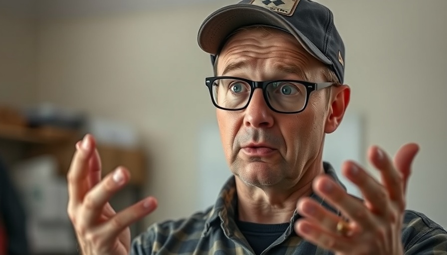 Concerned man in glasses discussing heroic monorail rescue.