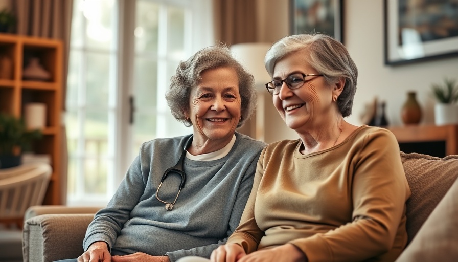 Assisted Living Services in Flower Mound, caregiver with senior woman smiling.