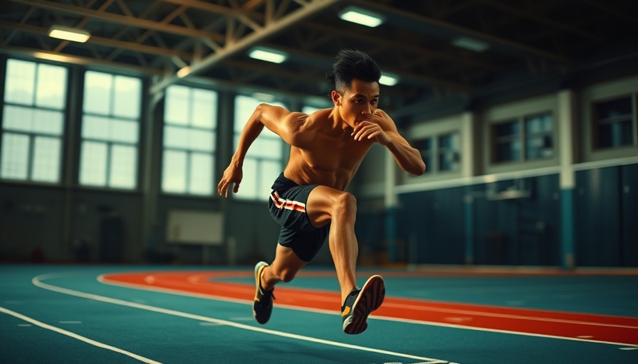 Sports innovation strategies in sprint training at indoor facility.