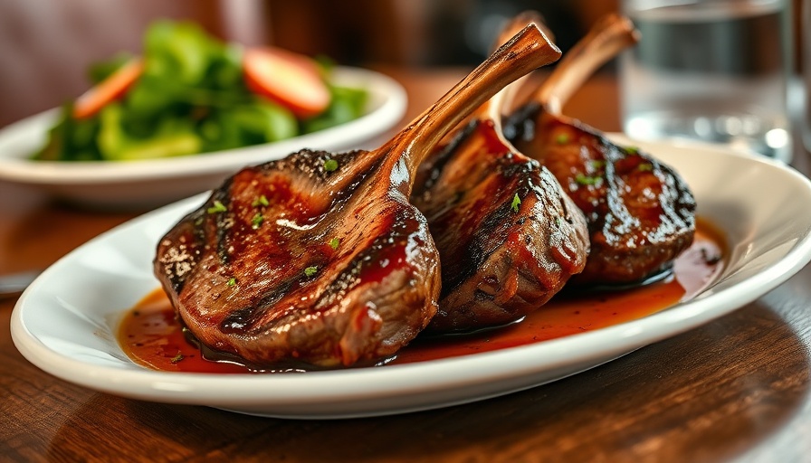 Delicious grilled lamb chops promising a guaranteed great steak experience in Dallas.