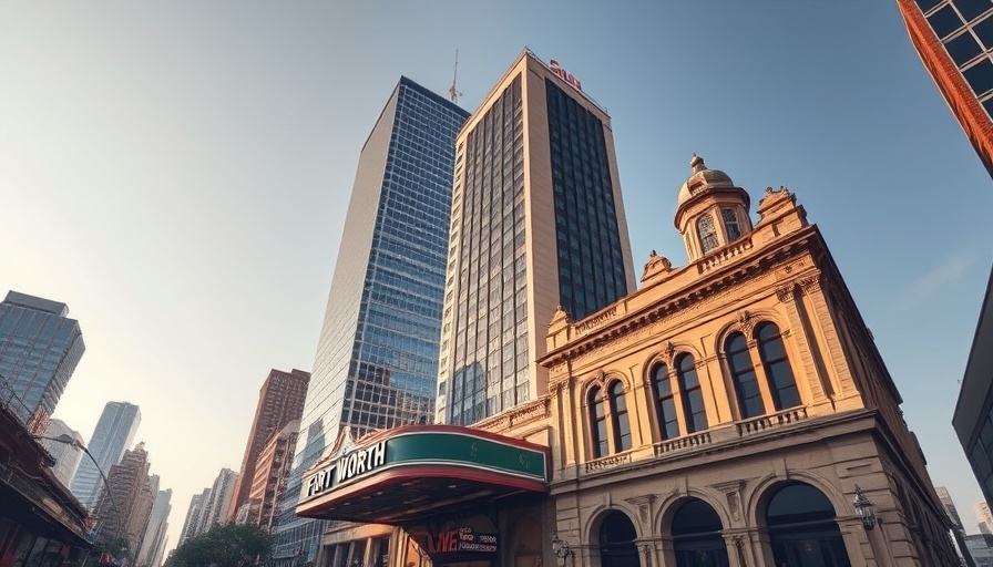 Urban cityscape in Fort Worth reflecting changes in restaurant industry