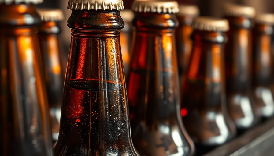 Close-up of brown glass bottles, showcasing Dallas economic development.
