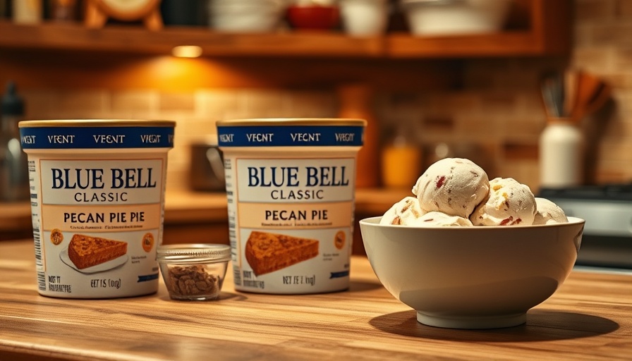 Blue Bell Classic Pecan Pie Ice Cream on kitchen counter