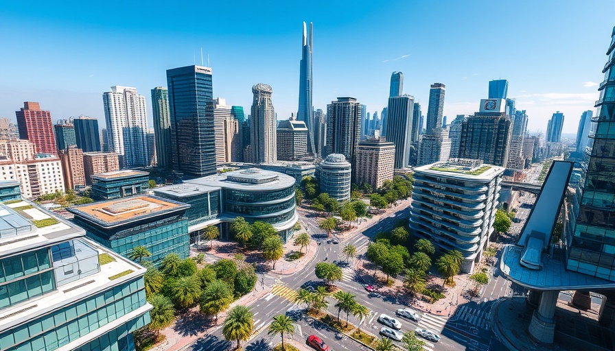 Futuristic cityscape illustrating development projects in Argyle budget 2025.