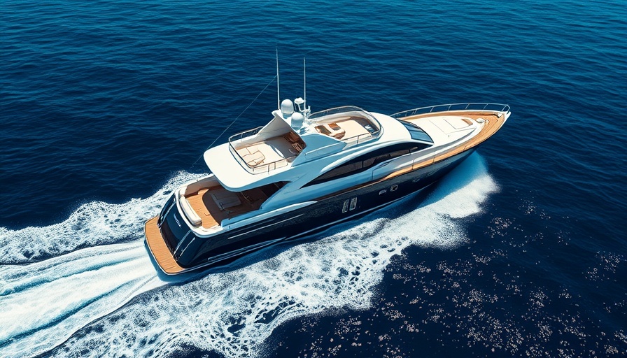 Luxury yacht sale showcasing a grand yacht in open ocean.