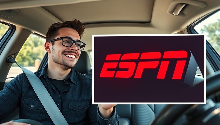 Man discusses NFL RedZone controversy in car with ESPN logo inset.