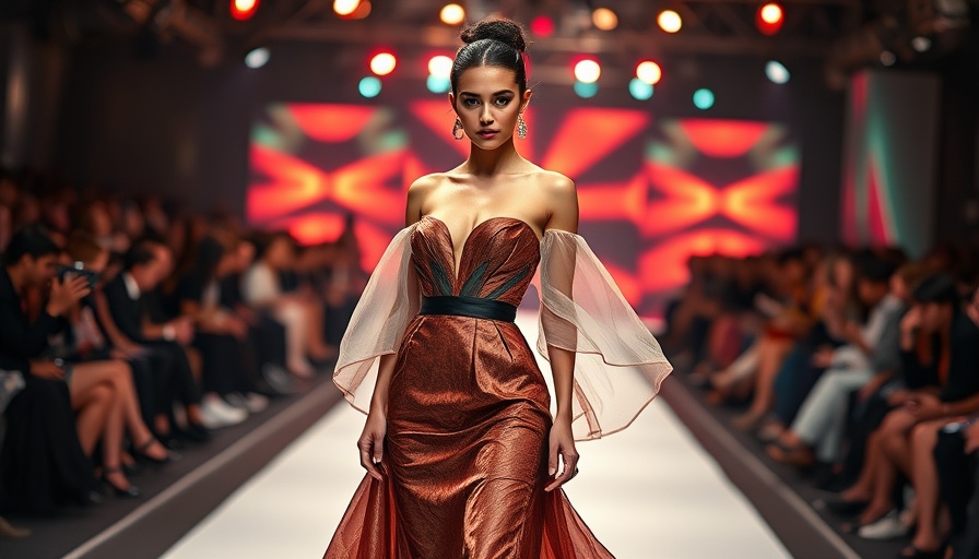 Model showcasing avant-garde fashion at Brooklyn Fashion Academy