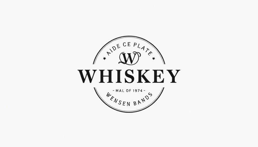 American Single Malt Whiskey elegant brand logo.