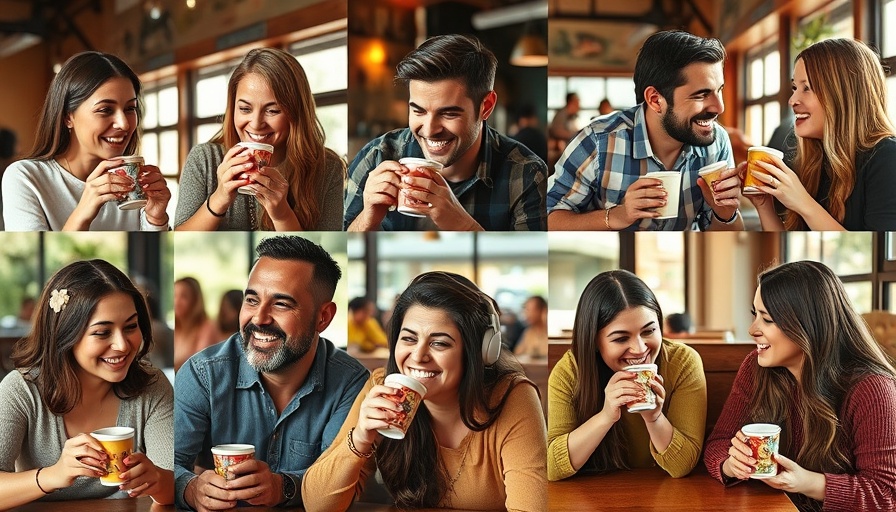 Best coffee shops in San Antonio collage with happy patrons.