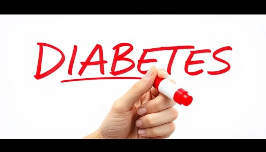Hand writing the word 'DIABETES' with red marker, symbolizing diabetes awareness.