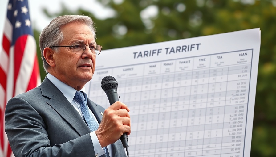 Trump's emergency tariff powers illustrated in a chart presentation.