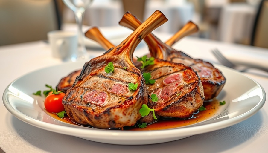 Luxury Mediterranean dining in Dallas with gourmet lamb chops.