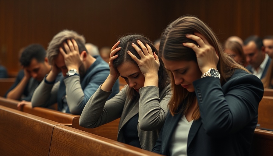 Individuals in courtroom expressing distress, linked to Alex Jones Supreme Court Sandy Hook Judgment.