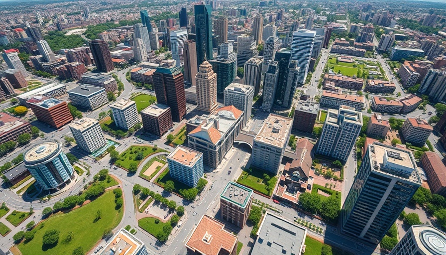 Aerial view of Dallas urban development, highlighting economic growth.