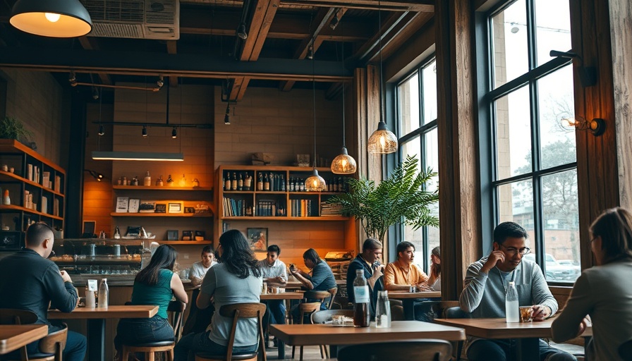 Modern rustic coffee shop highlighting Austin coffee scene updates.