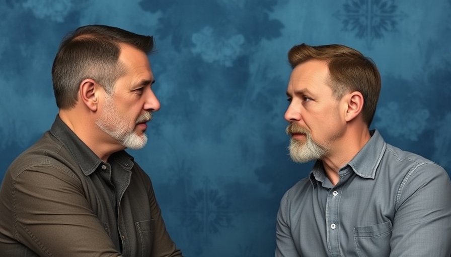 Boxers discuss in interview setting against blue background.