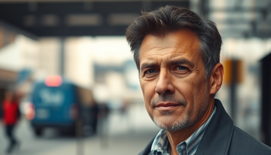 Middle-aged man standing outdoors with a neutral expression.