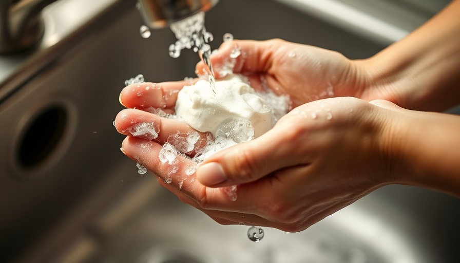 Hands washing with soap highlighting hygiene hypothesis, close-up view.