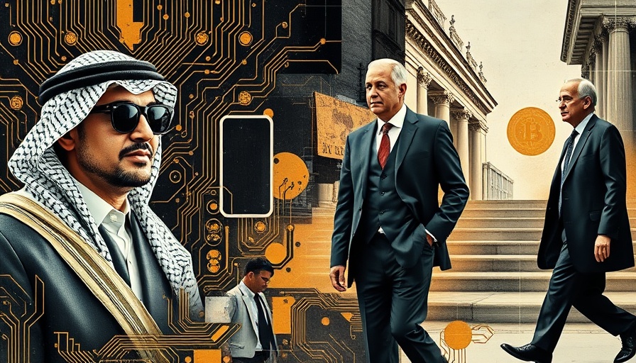 Collage of global figures in tech, UAE Chip Deals theme.