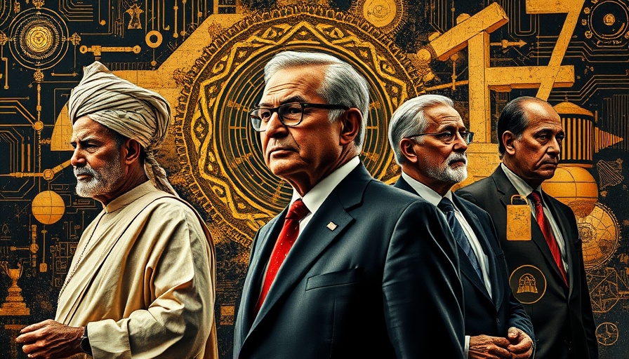 UAE chip deals Trump crypto theme illustrated through geopolitical collage.