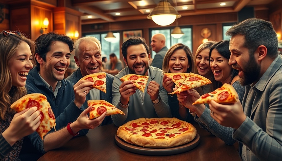 Group enjoying pizza at one of the best pizza places in Houston.
